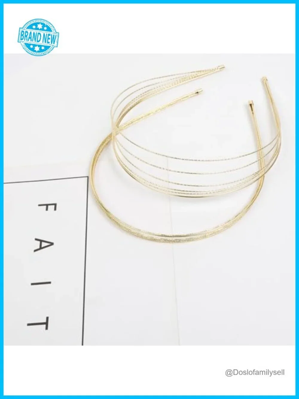 2 Packs Metal Layered Headbands Thin Elegant Adjustable Hairbands